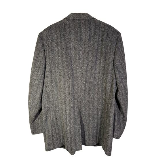 Men's 44 Extra Long Straus Grey Herringbone Jacket - Picture 2 of 3